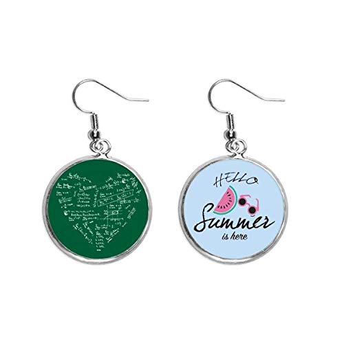 Pendientes de sandía para evitar alergias en el lóbulo con diseño de límites