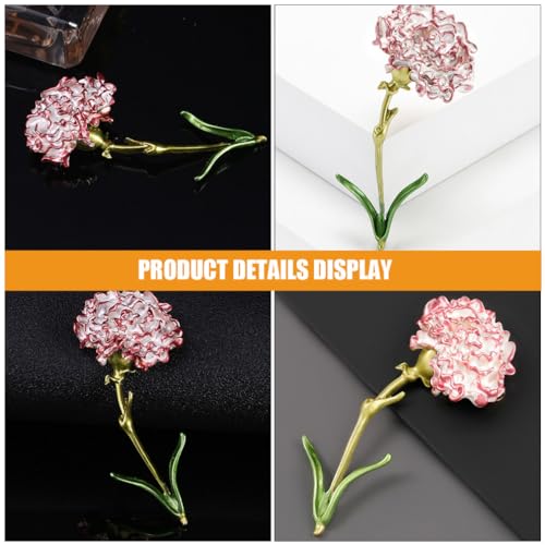 Broche de flor LIFKOME 2 uds clavel pin de solapa floral para ojal de chaqueta y mochila de tela 2