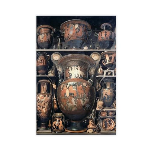 Affiche Toile Vases Grecs Art Ancien Déco 61x91cm