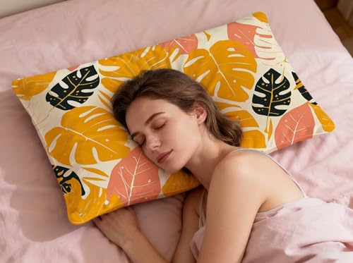 Coussin automne 60x80 velours orange avec fermeture éclair invisible - 7