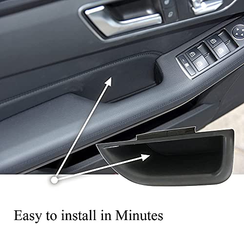 Vesul Black Front Row Door Side Storage Box Handle Armrest Phone Container for Mercedes Benz E-Class E350 E400 E500 E63 AMG W212 2010 2011 2012 2013 2014 2015