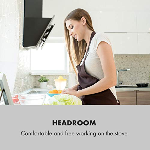 Klarstein-Alessia-Campana-extractora-de-pared-Extractor-de-humos-Tipo-B-350-mh-Push-Control-Iluminacion-LED-Extraccion-y-ventilacion-Sin-campana-Combinacion-de-acero-y-vidrio-60cm-Negro