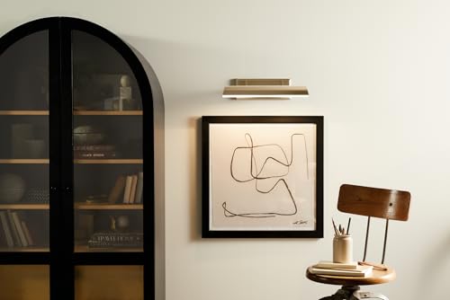 Image of Kichler Carston 2-Light Picture Light, Updated Traditional Light in Champagne Bronze, for Framed Art, Mirror or Built-in Shelving (4.75 inch x 18.25 inch), 52685CPZ