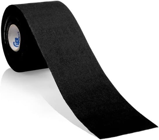 Miniatura 4 de CureTape Cinta de kinesiología clásica negra impermeable  La mejor cinta adhesiva K  Cinta deportiva de kinesiología médica  Cinta muscular