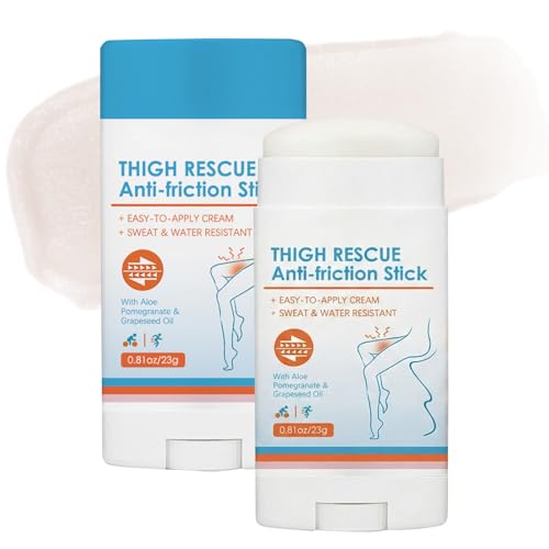 2Pcs Anti Chafing Stick Anti Chafing Cream Anti-Chafe Balm Stick Thigh Rescue An-ti Friction S-tick For Thighs & Skin Soothing Rash Prevention Balm Non-Greasy Friction Protection All-Day Comfort