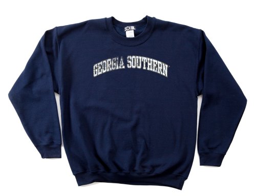 Georgia Southern Eagles 50/50 Blended 8-Ounce Vintage Arch Crewneck Sweatshirt, Large, Navy