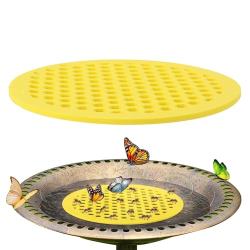 Schmetterlings-Bewässerungsstation – Gelber Schmetterlings-Futterspender | Dekorative Bienenbedarf | Outdoor Bewässerungsstation für Hof | Perfekter Schmetterlings-Futterspender für Balkon | Behälter