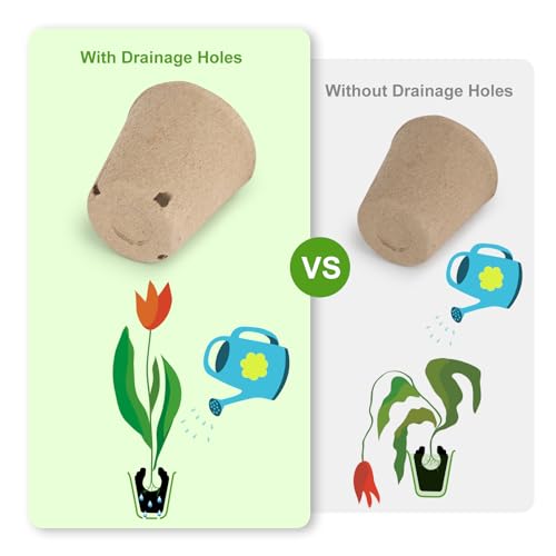 ModaSin 131 Pcs Organic Peat Pots, 3.15 Inch Nursery Pot, Round Plant Seedling Pots with Drainage Holes, Small Seed Starting Starter Tray Bulk, Garden Germination Container with 131 Planting Labels - Image 4