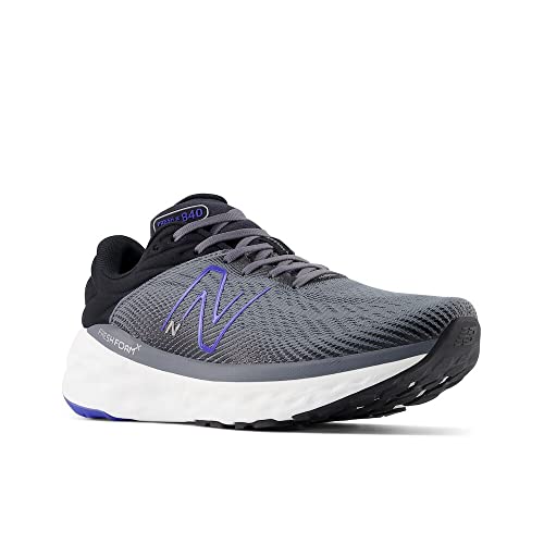 New Balance Men's Fresh Foam X 840F V1 Running Shoe, Castlerock/Marine Blue/Black, 9 M
