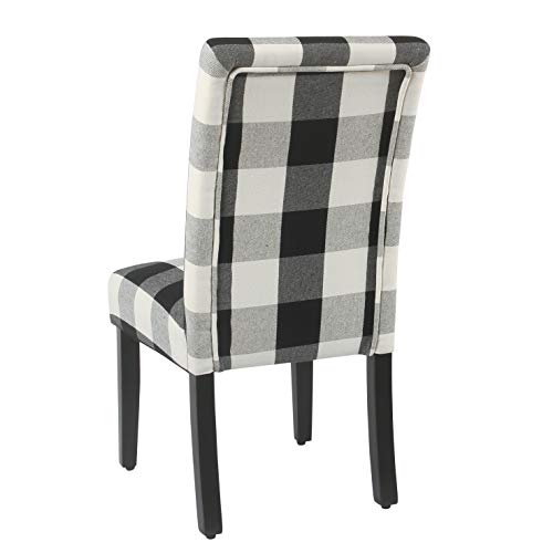 Image of HomePop Parsons Dining Chair - Black Plaid (Set of 2)