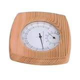IWOWHERO Termómetro e higrómetro para sala de sauna. Termómetro higrómetro para sala de sauna Termómetro de sauna e higrómetro termómetro para exteriores Higrotermógrafo Marrón