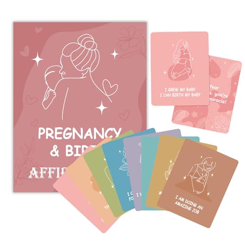 Mom Affirmation Cards - Schwangerschaft Ermutigung Karten, Affirmation für Frauen 50 Stück, Geburt Affirmationen für Arbeit, Positive Motivation Inspirierende Achtsamkeit Ermutigung