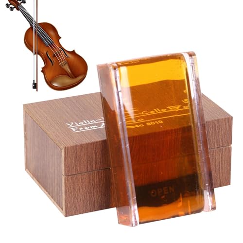 Kolophonium - Violine Zubehör Set - Staubarmes Natürliches Harz | Bogenpflege Für Musiker Welche Eine Klare Klangqualität Sowie Besseren Halt Der Saiten Bei Proben Im Orchester Benötigen