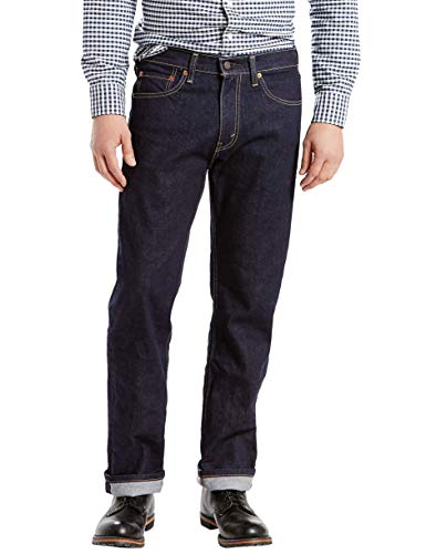 Levi's Men's 505 Regular Fit Jeans, Rinse - Stretch, 34W x 32L