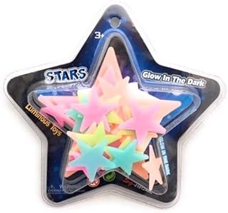GLOPROZ Colorful Glow in The Dark Ceiling Stars for Kids and Toddlers Bedroom Decor, Stick-on Glowing Wall or Cieling Decals -Removable Adhesive Stickers for Baby Nursery Room Decoration