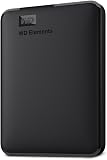 WD 2TB Elements portable external hard drive, USB 3.0 interface, portable external storage, Plug-and-Play, SuperSpeed USB 3.2 Gen 1, Formatted for PC and Mac, Black - 1