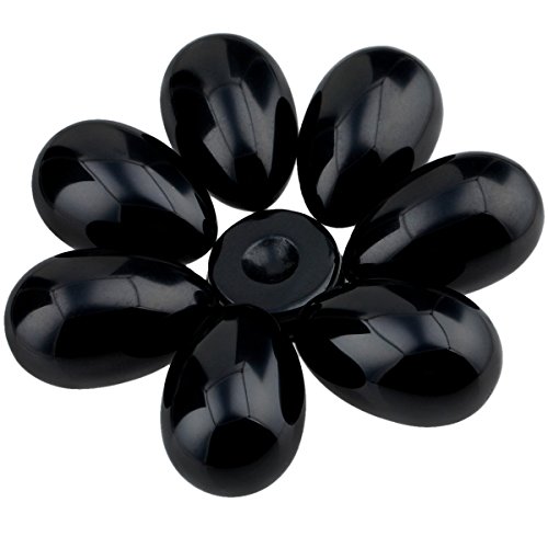 Mookaitedecor Black Obsidian Crystal Egg Polished Gemstone Figurines With Stone Stand #TOP2