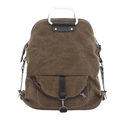 Sac bandoulière vintage en toile café pour femme style Petit Chou