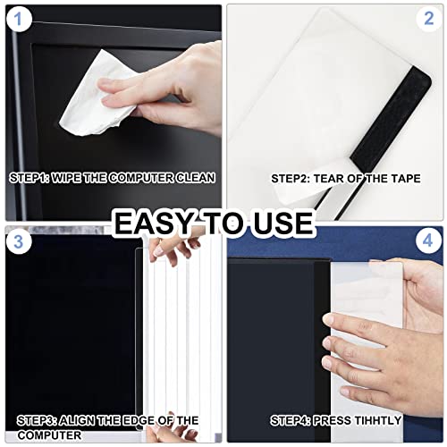 Bedeone 2Pcs Monitor Memo Board, Multifunction Monitor Sticky Note Holder, Extra Thick Acrylic Computer Monitor Memo Board, Transparent Monitor Note Holder, Convenient Office Desk Monitor Accessories #TOP3