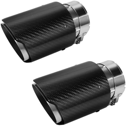 A-KARCK Carbon Fiber Exhaust Tip 2.5" Inlet To 4" Outlet, High Temperature Resistance 7" Long