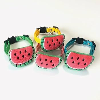 猫ちゃんに優しい首輪★スイカホワイト 猫ちゃんに優しい首輪☆スイカホワイト