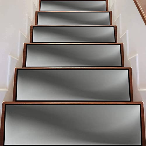 Alluminium Black And White Smooth Surface Backdrop Silver Blurred Stair Treads Runner Non Slip Self Adhesive Carpet Safety Rug Mats For Wooden Steps Kids Dogs Indoor Outdoor Step Covers 13Pcs #TOP13