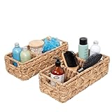 Honey-Can-Do Set of 2 Multi-Purpose Wicker Baskets with Dividers, Natural STO-09845 Natural
