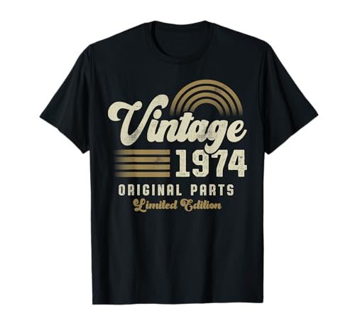 Vintage 1974 Piezas Originales 51 Cumpleaños Camiseta