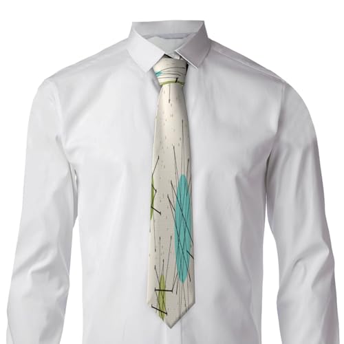 Iconic Atomic Starbursts Men'S Classic Silk Smooth Tie, Suitable For Pairing With Formal Occasions4