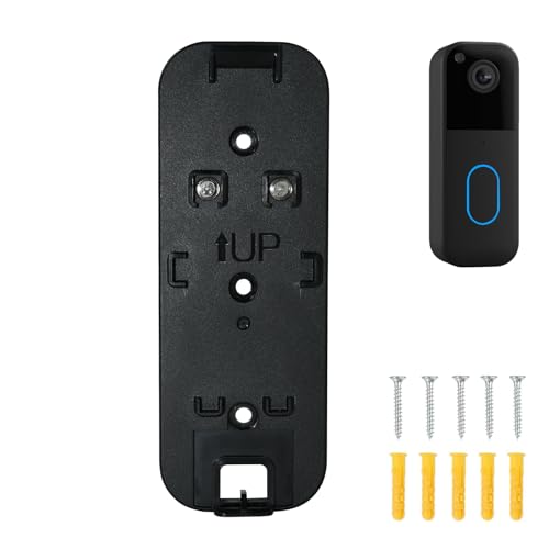 Video Doorbell Backplate Adhesive Doorbell Mount Compatible with Blink Video Doorbell (Newest Model) Blink Doorbell Camera Mount No-Drill Backplate Replacement Mounting Plate Two Way Installation