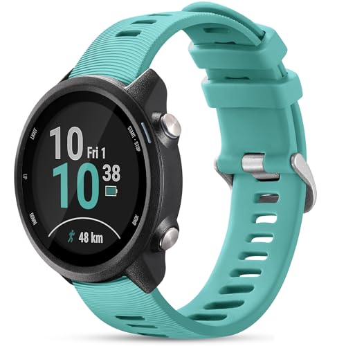 Image of GEAK Compatible with Garmin Forerunner 245 /645 /55 Watch Band /645 /245 Music Band, 20mm Sport Watch Band Compatible with Garmin Vivoactive 6 5 3 /Venu /Venu SQ,Soft Strap for Galaxy Watch 7 /6 /5 /4