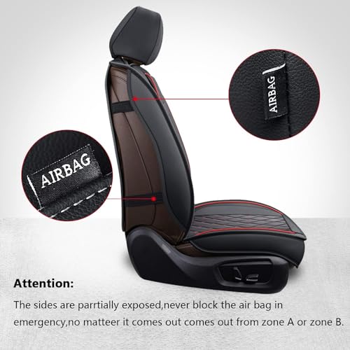 Image of MIROZO Ram Seat Covers Full Set Leather for 2009-2026 RAM 1500 /2500 /3500 | Leather Ram Seat Cover,Waterproof Truck Seat Covers,Red Car Seat Cover,Heavy Duty Seat Cover ith Split Curved Bench 40 /60