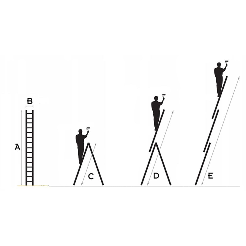 ATRA Escalera Transformable de Aluminio 3 Planos 11 peldaños