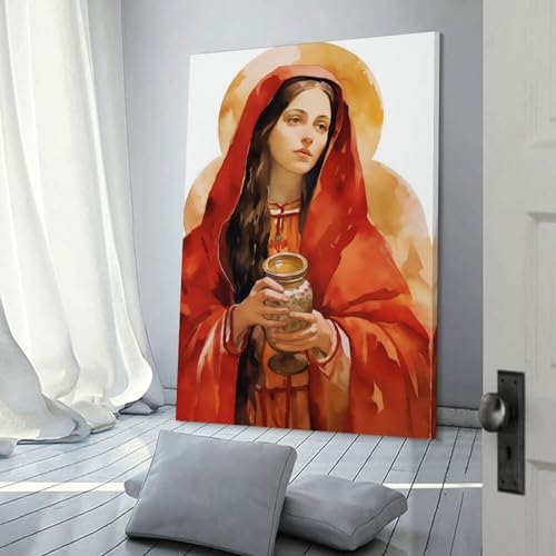 Poster Sainte Marie-Madeleine 30x45 cm en toile imprimée pour décoration