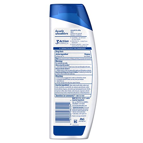 Head and Shoulders Smooth & Silky 2-in-1 Dandruff Shampoo and Conditioner 13.5 Fl Oz (Pack of 2) - Thumbnail 2