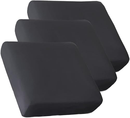 HOOBUY Funda de cojín impermeable para sofá de 3 piezas, elástica, protector de muebles con elástico, adecuado para sofás de 3 plazas (3, gris)