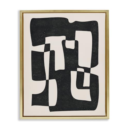 Bold Abstract Geometric Shapes, 17 x 21 Inch Canvas in Floater Frame