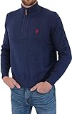 U.S. POLO ASSN. Herren Troyer – Pullover mit Stehkragen – Eleganter Langarm Strickpullover –...