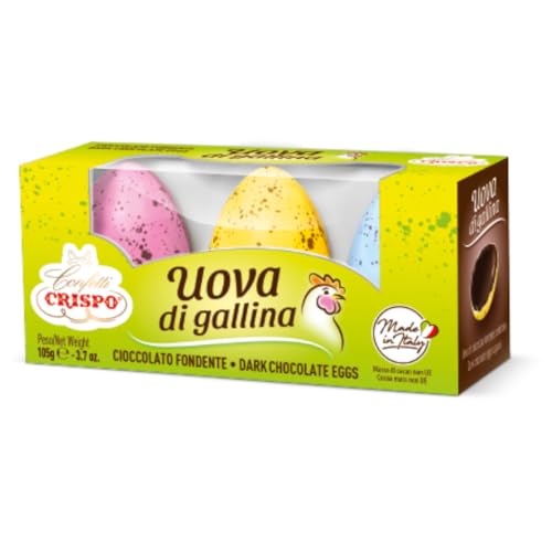 Uova di Gallina Confettate Maculate Crispo 3 Pz Confezione da 105 g Pasqua
