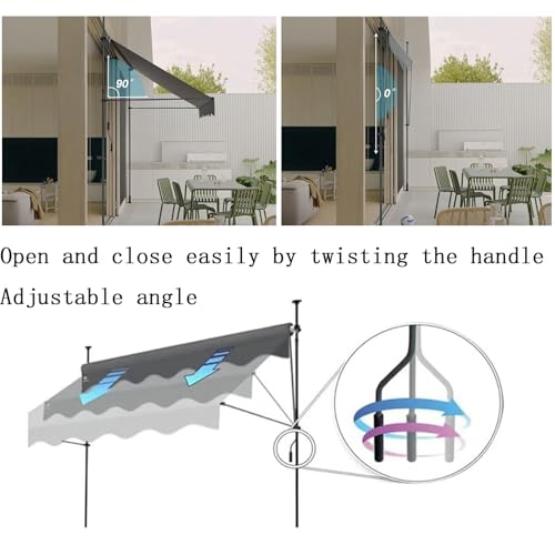 Auvent escamotable Sun e ning pour protéger le balcon de la chaleur et des UV