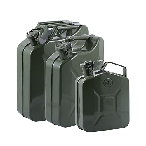 Image of Fuel Tank Metal Militarys Style Storage Jerry Can for Car Traveling 10L B