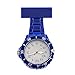 LLRR Mode Quartz Coeur Montre de Poche,Grande Montre de Poitrine à Plateau tournant, Table d'examen pour Enfants Multicolore-Bleu,Broche FOB Medical Watch