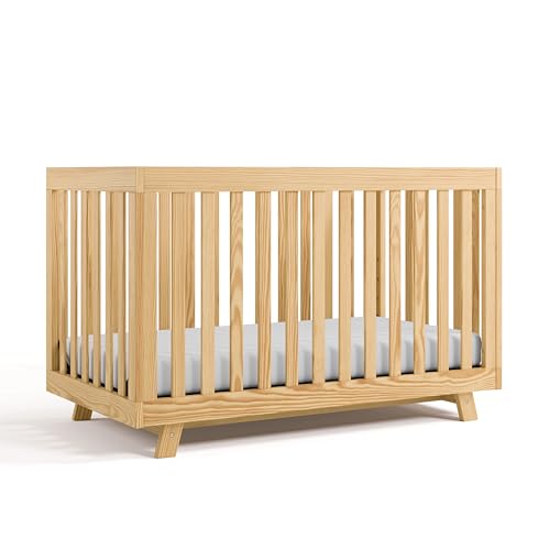 Storkcraft Beckett Grow-with-Me Convertible Crib (Natural) – GREENGUARD Gold Certified,
