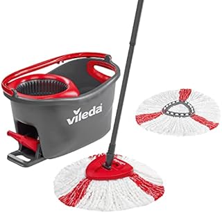 Vileda Turbo EasyWring and Clean complete set, Metal, red/grey, 48,6 x 29,6 cm