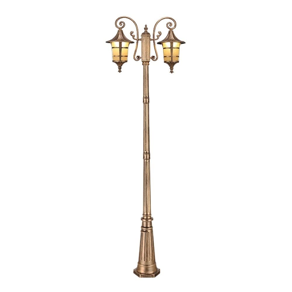 QUSYZD Lamp Post Lights Outdoor, Lamp Post Lights, High Pole Landscape Street Light Outdoor Waterproof Ip56 Patio Post Light Vintage Garden Residential E27 Bollard,Bronze_height 2.05m