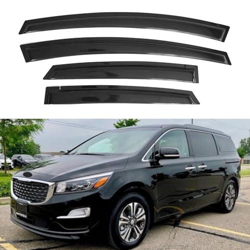 IG Window Visors Fit for 2015-2021 Kia Sedona, Out-Channel Rain Guards Vent Wind Deflectors 4PC, Car Accessories for 15-21 Sedona