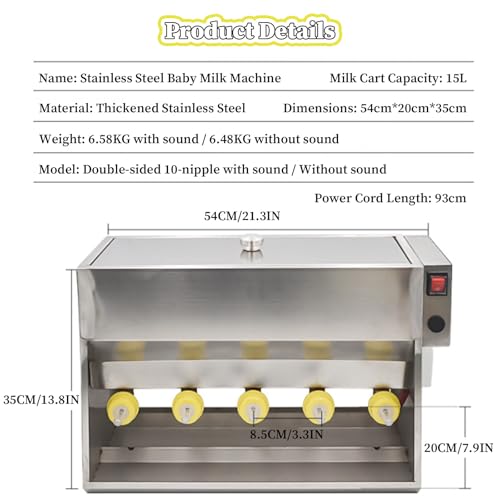 Alimentador automático de leche con simulación de voz de siembra y protección antiquemaduras 3