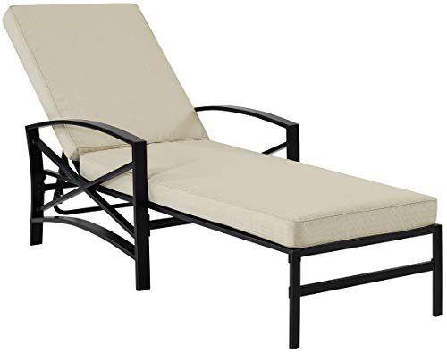 Crosley Furniture Ko60018Bz-Ol Kaplan Outdoor Metal Chaise Lounge, Oiled Bronze With Oatmeal Cushions #TOP12
