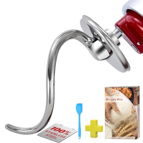 Stainless Steel Spiral Dough Hook for KitchenAid Mixers