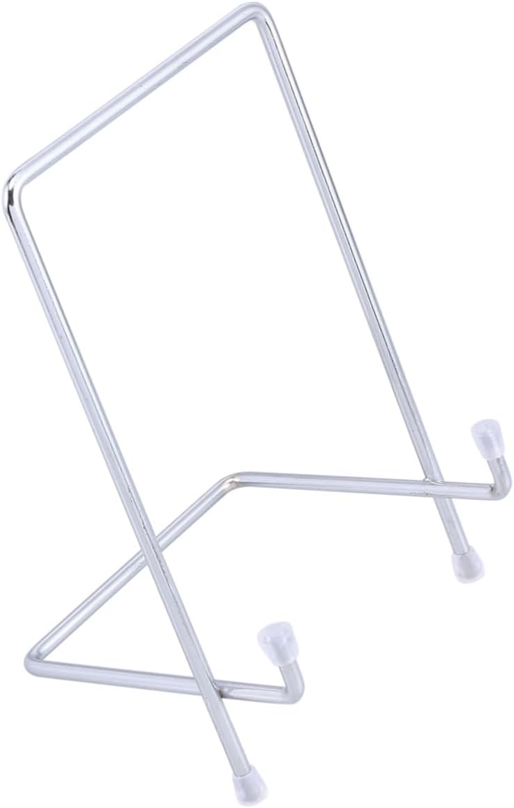 IMIKEYA 3pcs Multi-purpose Display Stand for Photos Medals and Certificates Elegant Silver Square Base Rack for Home Decor and Craft Exhibitions